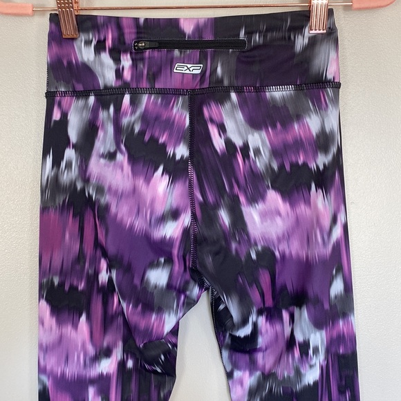 Express EXP Core Performance Pattern Leggings - Purple, Black, White - XS - Picture 6 of 9